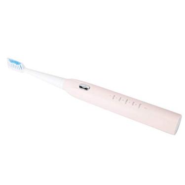 Imagem de Escova de dentes USB com 5 modos à prova d'água escova de dentes elétrica vibração escova de dentes adulto suprimentos de limpeza de dentes (carregamento rosa)