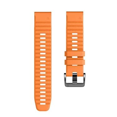 Imagem de HAZELS para pulseiras de relógio Garmin 22mm de largura pulseira de substituição de silicone macio pulseira de relógio dedicada para Garmin Fenix 7/Fenix 5/Fenix 6/Fenix 5 Plus/Fenix 6 Pro/Forerunner 935 945 (Cor: laranja, Tamanho: 2