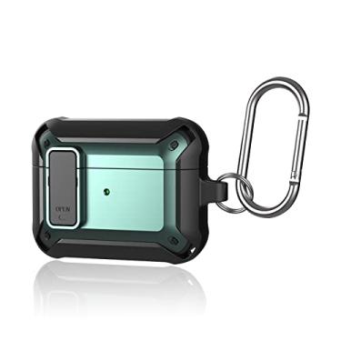 Imagem de ORIbox Capa atualizada à prova de choque projetada para AirPods Pro, capa protetora completa com trava segura atualizada