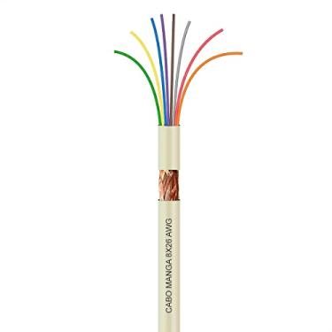 Imagem de Cabo Manga 8x26 AWG - com Blindagem Bege - 50 Metros