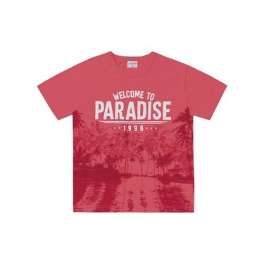 Imagem de Camiseta Infantil Vermelha Paradise - Fakini For Fun