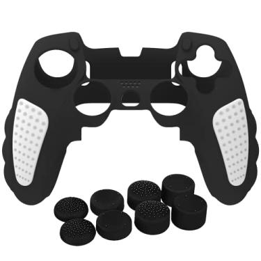 Capa Case De Silicone Controle Ps5 Dualsense + 2 Grips em Promoção