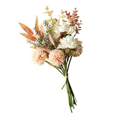 Imagem de PRETYZOOM Flores artificiais de seda, dente-de-leão; buquê de flores, buquê de noiva, arranjos de flores, decorações