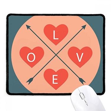 Imagem de Mousepad de borracha para jogos Dia dos Namorados rosa azul com borda costurada