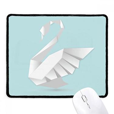 Imagem de Mouse pad branco com estampa abstrata de borboleta, borda costurada, tapete de borracha para jogos