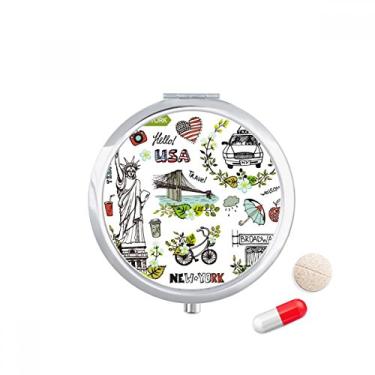 Imagem de Caixa de armazenamento de medicamentos Spring Liberty New York America com grafite