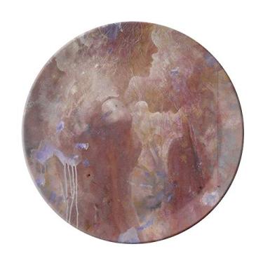 Imagem de Chaconne Dance XJJ Placa de pintura a óleo decorativa de porcelana Salver Prato de jantar
