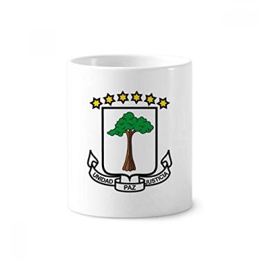 Imagem de Porta-canetas com emblema da Guiné Nacional Equatorial, Caneca, Suporte de Cerâmica