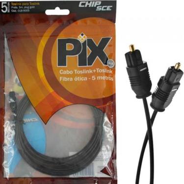 Imagem de Cabo Óptico Digital Toslink - para Áudio Digital - 5 Metros - Chip SCE 018-9005