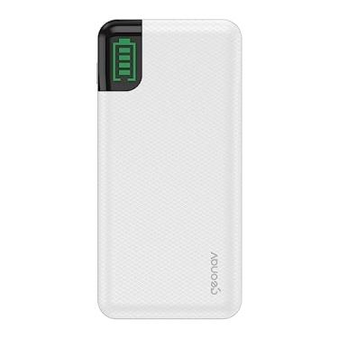Imagem de Geonav Power Bank, Carregador Portátil Universal 20.000mAh, 2 saídas USB QC 3.0 para carregamento rápido + 1 saída USB-C (PD) até 18W, até 7 recargas, PB20KWT, Branco