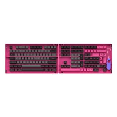 Imagem de Akko KEYCAPS PERFIL ASA PBT DOUBLE SHOT KIT COM 197 TECLAS MODELO BLACK ROSE