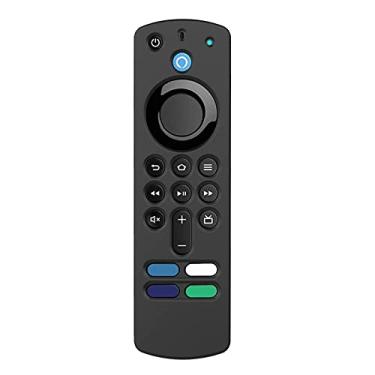 Imagem de luning Capa para controle remoto Alexa Voice 3ª geração 2021, capa de silicone para controle remoto Fire – TV Stick 2021, leve, antiderrapante, à prova de choque, elegante