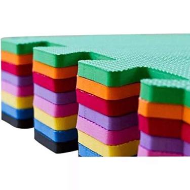 Imagem de Kit 4 Tatame Infantil Tapetinho 50x50x1cm Bebe Infantil Criança Cores Diversas