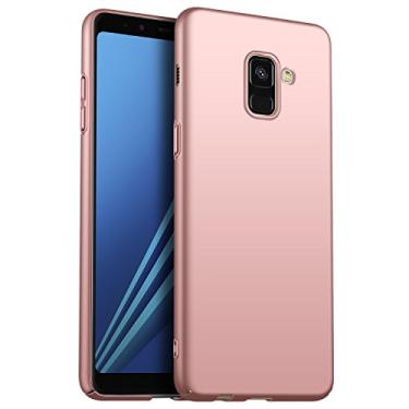 Imagem de Capa para Samsung Galaxy A8 (2018) / Galaxy A8 Plus (2018) GOGODOG Capa completa ultrafina fosca antiderrapante resistente a arranhões para Samsung A8 / A8+ (A8 Plus, rosa)