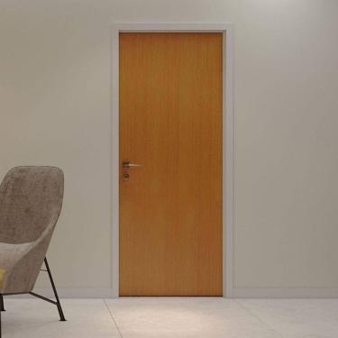 Imagem de Porta de Madeira 210x80cm Espessura 3,5cm Mso Eucaplac Eucatex Nogal Mel
