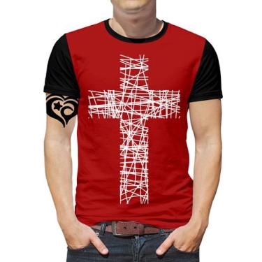 Imagem de Camiseta Jesus Plus Size Gospel Criativa Masculina Roupa Cvm - Alemark