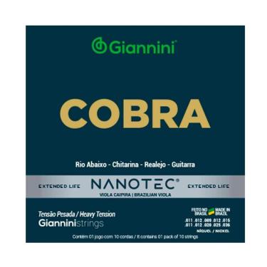 Imagem de Encordoamento Viola Giannini Gesvnp Pn Niquel Pesado Protetiva Nanotec