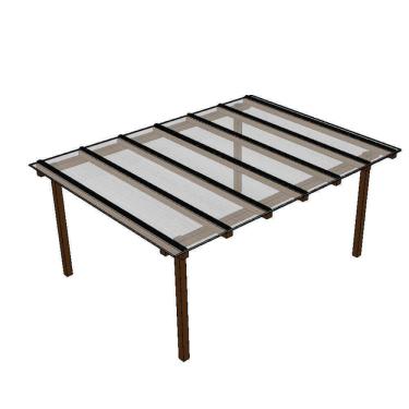 Imagem de Kit Policarbonato Cristal 6mm 4,00m x 2,00m - Perfis Naturais