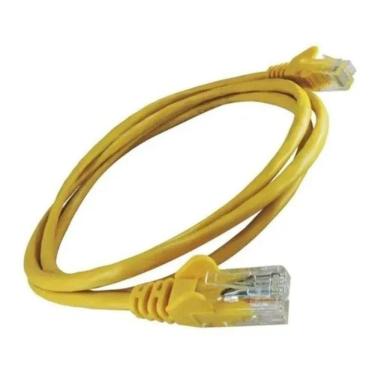 Imagem de Cabo De Rede Rj45 Cat5E Ethernet Patch Cord 1 Metro Amarelo