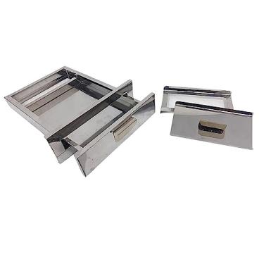 Imagem de Gaveta De Cinza Inox 430 Churrasqueira Alvenaria Com Tampa