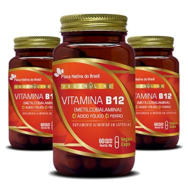 Imagem de Kit Vegan Vitamina B12 + Ferro + Ácido Fólico 3x 60 Vegan Caps - Flora Nativa