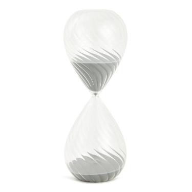 Imagem de Ampulheta Decorativa em Vidro Areia Cinza 90 Minutos 30cm 18308 Mart