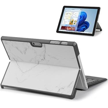 Imagem de Qcoswa Capa fina e leve para Microsoft Surface Go 3 2021 / Surface Go 2 2020 / Surface Go 2018, Surface Go 3/Go 2/Go [10,5 polegadas], capa protetora rígida, compatível com teclado tipo capa (mármore)