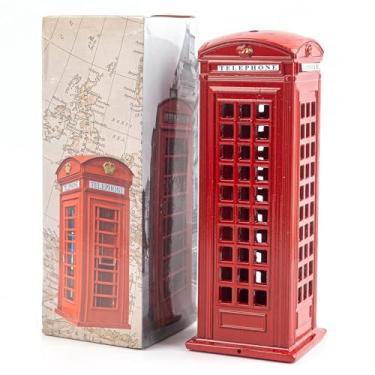 Imagem de Framendino, Cabine telefônica retrô de 17 cm de Londres, cofre de moedas, caixa para decoração de casa, vermelha