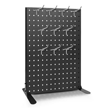 Imagem de Uppcasir Suporte de exibição Pegboard para feiras de artesanato, joias de metal e chaveiro, expositores de varejo com 10 ganchos para venda de acessórios, lojas de varejo, fornecedores e eventos, 43 x