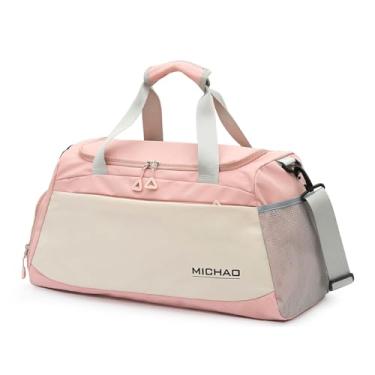 Imagem de TOKSHOP Mala de Mão Bolsa Transversal Esportiva para Academia Viagem 31 Litros (Rosa)