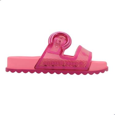 Imagem de Tamanco Infantil Grendene Kids Barbie Logomania Rosa Transparente