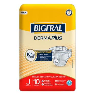 Imagem de Fralda Geriátrica Bigfral Derma Plus Regular Juvenil 10 Unidades