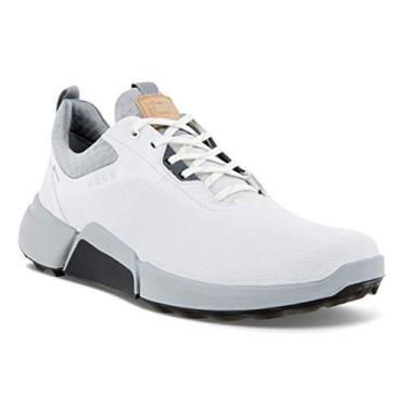 Imagem de ECCO Sapato de golfe masculino Biom Hybrid 4 Gore-tex impermeável, Branco/Concreto, 6-6.5