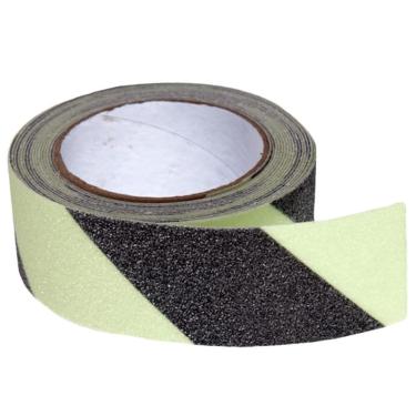 Imagem de Fita Antiderrapante Neon 5 Metros Fluorescente Brilha no Escuro Chao Escada Degraus Segurança