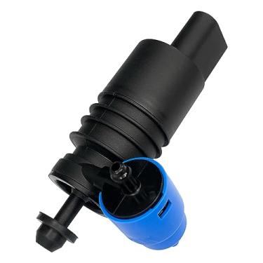 Imagem de Pvotawp Bomba de lavagem de para-brisa, bomba de fluido de limpeza de para-brisa compatível com Volkswagen, Dodge, Chevy, Chevrolet, BMW, substitui OEM #: 8260A021, 8260A059, 8260A082 (azul)