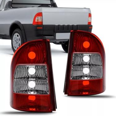Imagem de Par Lanterna Traseira Pick Up Strada 2004 2005 2006 2007 2008 Fumê