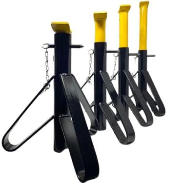 Imagem de 4 Cavaletes Carro 2t Apoio Tripé Veículo Preguiça Suporte