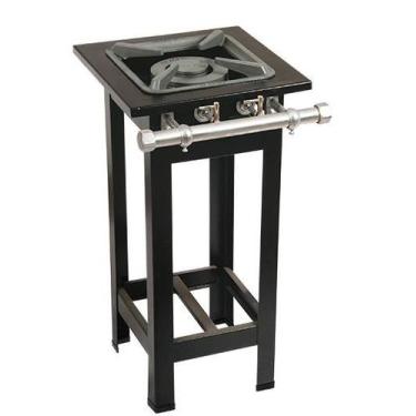 Imagem de Fogão 1 Boca c/Pé Luxo Aço 430 43x52x80 B Pressão 1Q Duplo Perfil 6,5 