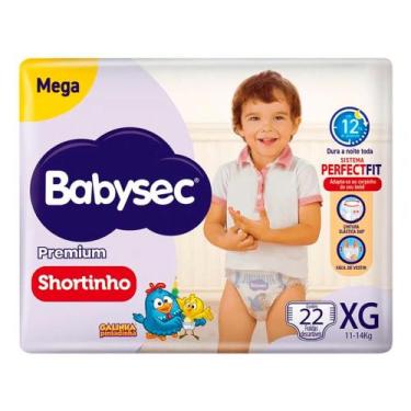 Imagem de Fralda Shortinho Babysec Premium Tamanho XG com 22 Fraldas Descartávei