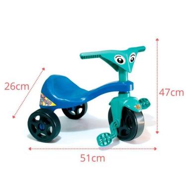 Imagem de Motoca Infantil Azul Diversão Triciclo Criança Pedalar Bebe - OMOTCHA