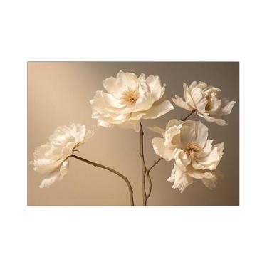 Imagem de Fundo Fotográfico 2,20 x 1,50 - Flores Tons Pastéis Off White Realista