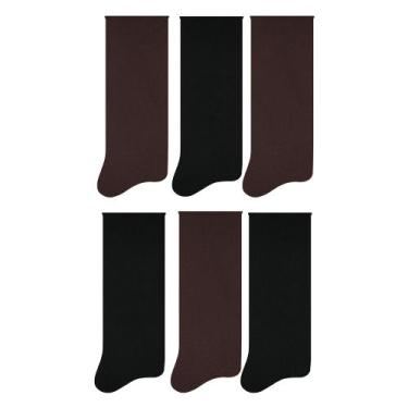 Imagem de Kit Com 6 Pares De Meias Selene Masculina Anatômicas Sem Punho Não Ape