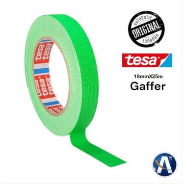 Imagem de Fita Tecido Gaffer Tape Tesa 18mm X 25m Verde Fluorescente
