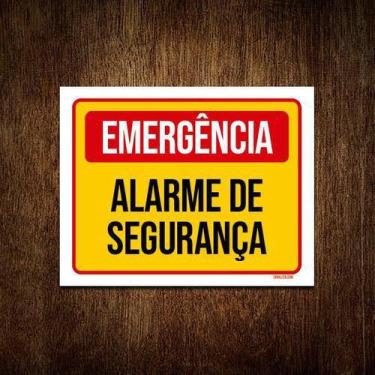 Imagem de Placa De Sinalização - Emergência Alarme Segurança 36X46 - Sinalizo