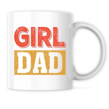Imagem de Caneca Girl Dad - Caneca de presente de Dia dos Pais Ideia de Presente Fácil para o Pai - Caneca de café de 325 ml Ótimo presente para férias, aniversário, Natal - Caneca de sublimação de tinta