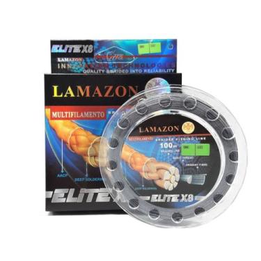 Imagem de Linha Multifilamento Lamazon Elite X8 Cinza 100 Metros - Varias Espess