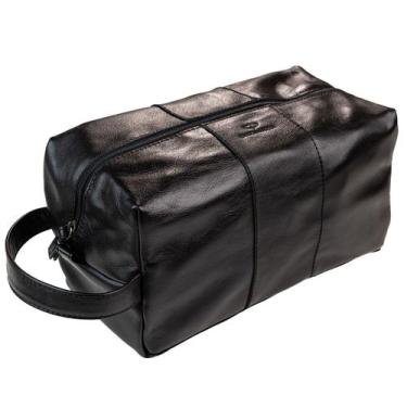 Imagem de Necessaire Sevilla Com Alça Em Couro Bovino Com Forro Impermeável Femi