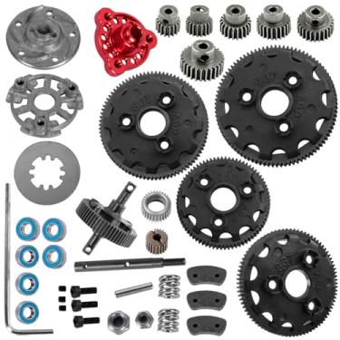 Imagem de BRCatWPark RC 48P Spur Gear (76T 83T 86T 90T) Upgrades Part for 1/10 Slash/Rustler/Stampede/Bandit 2WD (VXL),w/Slipper Clutch & Transmission Gear & Slipper Rebuild Kit & Pressure Plate,Red