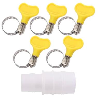 Imagem de LUTQ Adaptador universal de mangueira de drenagem para lava-louças com extensão e braçadeiras de mangueira - Kit de conexão de mangueira de descarte de lixo para lavadora, lava-louças e muito mais