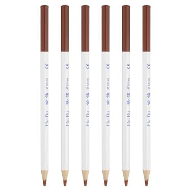 Imagem de PATIKIL Conjunto de lápis de cor marrom claro, 6 lápis de cor a óleo, lápis de desenho de madeira para artistas, pintura, esboço